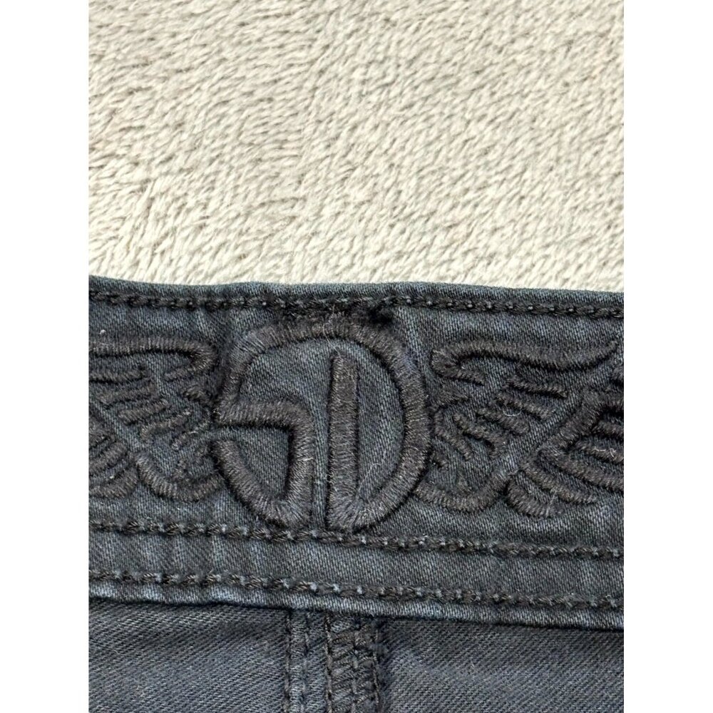 Straight Down Jeans Men 36/32 Black Denim Dark Wash Straight Leg Classic Zip Fly - Picture 5 of 11